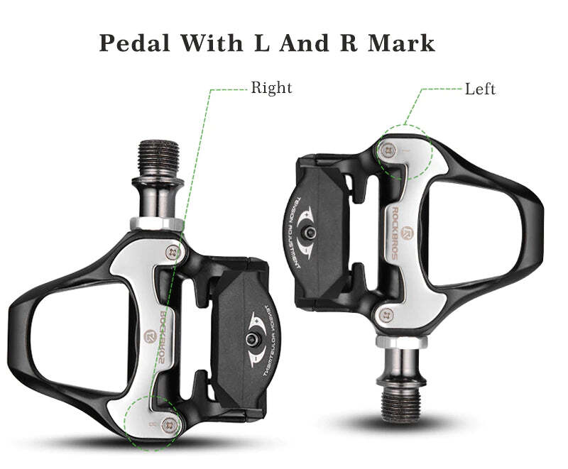 Self Lock Clip In Bike Pedals LOOK KEO Cleat MTB Road 700C Hybrid BMX - Rockbros Black - SuperSaverAU - view 15