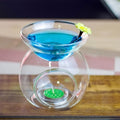 Clear Glass Oil Lamp Burner Aromatherapy 14cm High x 12cm Wide, Individual Boxed - SuperSaverAU - view 1