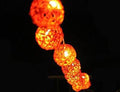 1 Set of Orange 5cm Rattan Cane 20 Ball Battery Powered 3m String Lights Christmas Gift Home Wedding Party Bedroom Decoration Table Centrepiece - SuperSaverAU - view 3