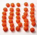 1 Set of Orange 5cm Rattan Cane 50 Ball Battery Powered LONG 5m String Lights Christmas Gift Home Wedding Party Bedroom Decoration Table Centrepiece - SuperSaverAU - view 2