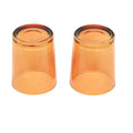 Premium Votive Tealight Candle Holders - Orange Glass, 20 Pack