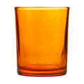 Premium Votive Tealight Candle Holders - Orange Glass, 20 Pack