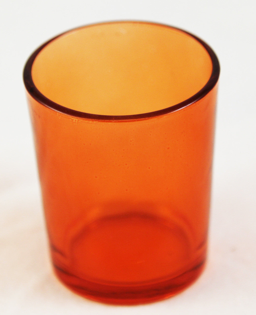 Premium Votive Tealight Candle Holders - Orange Glass, 20 Pack