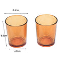 Premium Votive Tealight Candle Holders - Orange Glass, 40 Pack