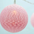 20 Ball Pastel Pink 3m String Light Battery Box 5cm Cotton Ball  Christmas Birthday Bbay Girl Special Occasion Decoration - SuperSaverAU - view 2