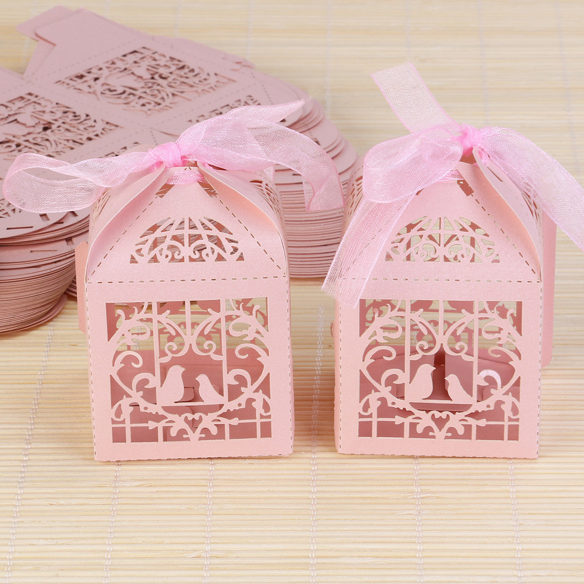 Pink Dove Bird Boxes 10 Pack - 7.5x5x5 cm Wedding/Engagement Gift Boxes - SuperSaverAU - view 4
