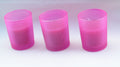 Premium Votive Tealight Candle Holders - Pink Frosted Glass, 10 Pack