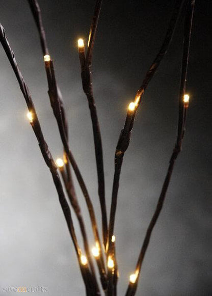 50cm LED Light Stem 20 Warm White Fairy Lights with Petal Accents