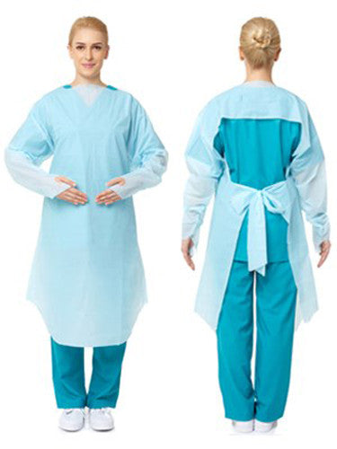 PrimeOn 15 Pack Impervious PPE Gown - Blue, Liquid Resistant, Comfortable Fit - SuperSaverAU - view 5