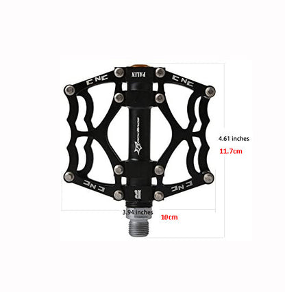 Rockbros Alloy Flat Pedal for BMX MTB - Ultralight 156g with Tri Bearing Grips