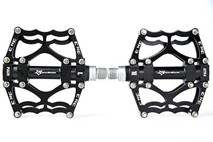Rockbros Alloy Flat Pedal for BMX MTB - Ultralight 156g with Tri Bearing Grips