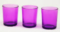 Premium Votive Tealight Candle Holders - Purple Glass, 20 Pack