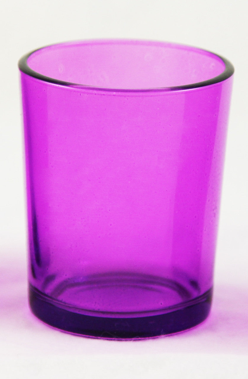 Premium Votive Tealight Candle Holders - Purple Glass, 40 Pack