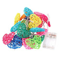 Premium Rainbow 3D Hollowed Rattan Heart Fairy Lights - 20 LEDs, 3m