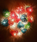 Premium Rainbow 3D Hollowed Rattan Heart Fairy Lights - 50 LEDs, 5m