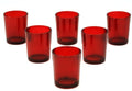 Premium Votive Tealight Candle Holders - Red Glass, 10 Pack