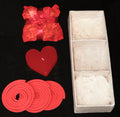 Premium Red Heart Candle Spa Gift Set with Incense & Pot Pourri