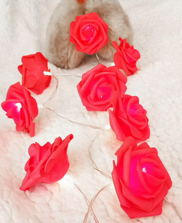 Red Rose Battery String Fairy Lights - Romantic Decor for Weddings & Parties - SuperSaverAU - view 1