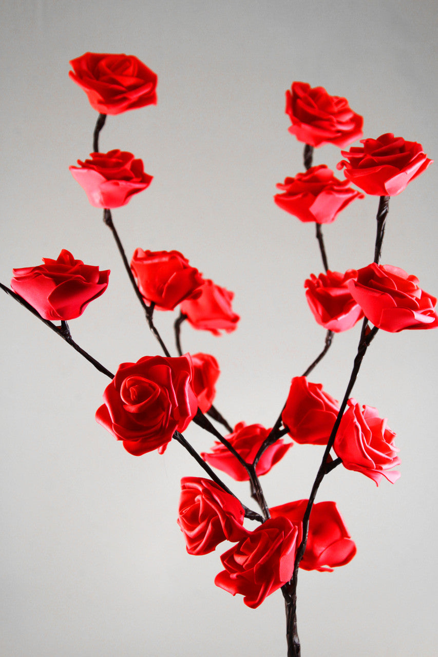 Red Rose Stem Fairy Lights 50cm H 20 LED Battery Operated Table Centrepiece - SuperSaverAU - view 2