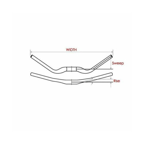 Satori MTB Handlebar 35mm Rise 780mm Width AL7050 Black 320g - SuperSaverAU - view 5