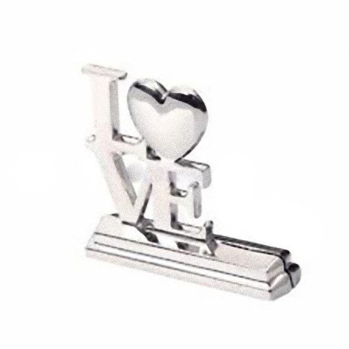10 Pack Silver 'LOVE' Name Card Place Stands
