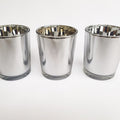 Premium Silver Mercury Glass Votive Candle Holders 6.5cm - 10 Pack
