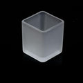 Premium Square Frosted Glass Tealight Candle Holders 5cm - 30 Pack