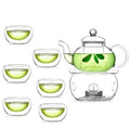 Gongfu Chinese Tea Set - 10 Wholesale Sets with Glass Cups and Warmer - SuperSaverAU - view 5