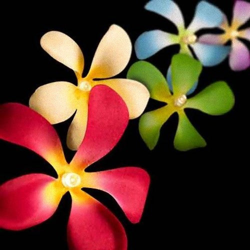 1 Set of 20 LED Tropical Bright Colous Frangipani Flower Battery String Lights Christmas Gift Home Wedding Party Decoration Outdoor Table Centrepiece - SuperSaverAU - view 5