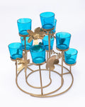 Premium Votive Tealight Candle Holders - Turquoise Glass, 20 Pack