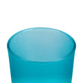 Premium Votive Tealight Candle Holders - Turquoise Frosted Glass, 10 Pack