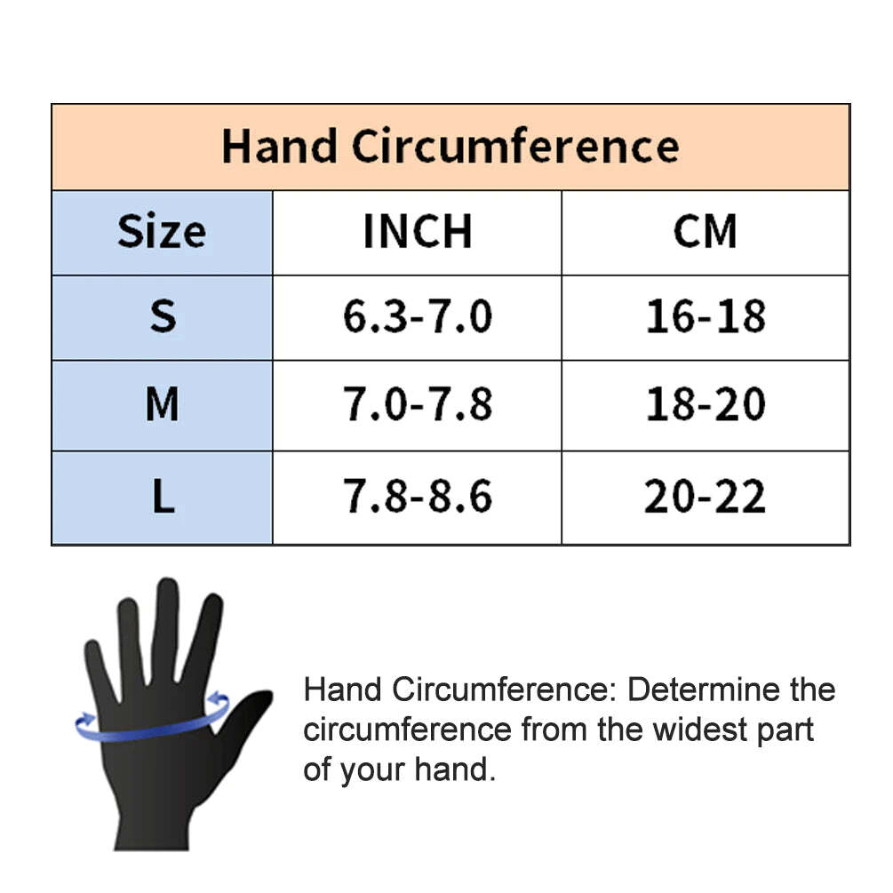 ROCKBROS Full Finger Cycling Gloves with Touchscreen Fingers - Red, Large