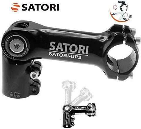 Satori UP2 Plus Adjustable eBike Stem with Cable Hide - Black