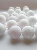1 Set of 20 LED White 5cm Cotton Ball Battery Powered String Lights Christmas Gift - SuperSaverAU - view 5