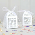 White Dove Bird Heart Wedding Bomboniere Favor Gift Box - 10 Pack, White - SuperSaverAU - view 2