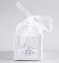 100 Piece Pack - White Dove Bird Heart Wedding Bomboniere Favor Lolly Gift Card Box - SuperSaverAU - view 1