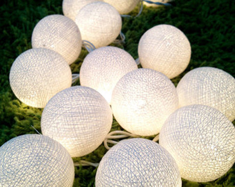 20 White 5cm Ball battery string LED - wedding party home event decoration - SuperSaverAU - view 2