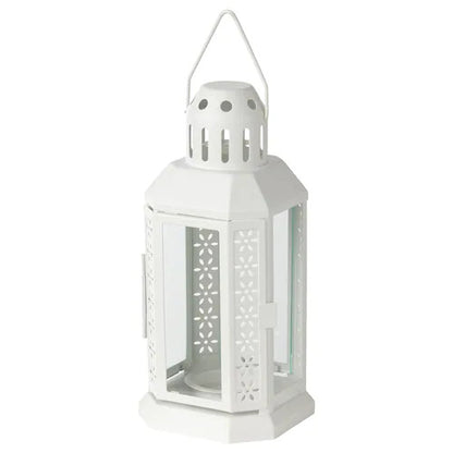 White Metal Miners Lantern -  21 cm