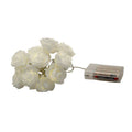 Premium White Rose 3D Fairy Lights - 20 LEDs, 3m