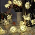 Premium White Rose 3D Fairy Lights - 50 LEDs, 5m