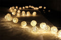 20 LED Cream Rattan Ball Lights Battery Powered for Elegant Decor - SuperSaverAU - view 2