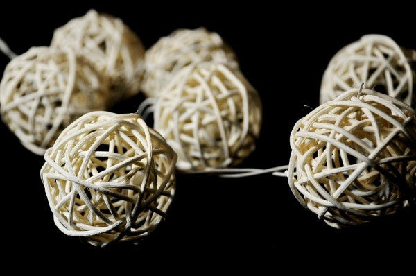 20 LED Cream Rattan Ball Lights Battery Powered for Elegant Decor - SuperSaverAU - view 4
