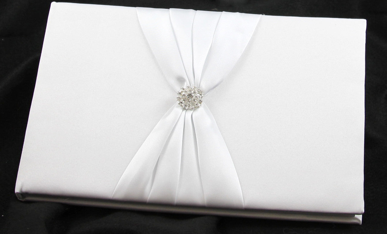 Wedding Guest Book 21cm x 16cm with 70 Pages & Silver Pen Stand Set - SuperSaverAU - view 1