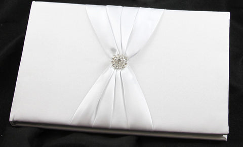 Wedding Guest Book 21cm x 16cm with 70 Pages & Silver Pen Stand Set - SuperSaverAU - view 1
