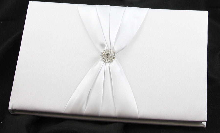 Wedding Guest Book 21cm x 16cm with 70 Pages & Silver Pen Stand Set - SuperSaverAU - view 1