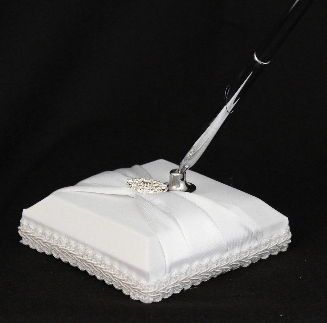 Wedding Guest Book 21cm x 16cm with 70 Pages & Silver Pen Stand Set - SuperSaverAU - view 2