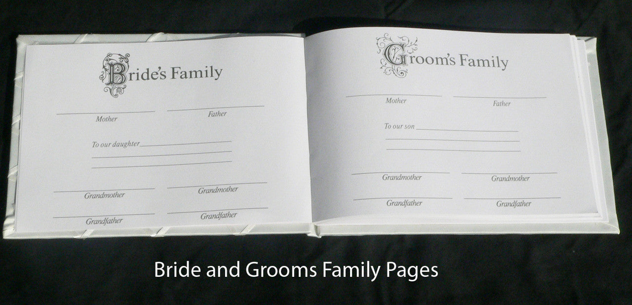 Wedding Guest Book 21cm x 16cm with 70 Pages & Silver Pen Stand Set - SuperSaverAU - view 4
