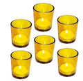Premium Yellow Glass Votive Candle Holders 6.5cm - 20 Pack
