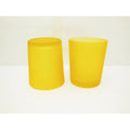 Premium Yellow Frosted Glass Votive Candle Holders 6.5cm - 20 Pack