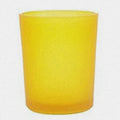 Premium Yellow Frosted Glass Votive Candle Holders 6.5cm - 20 Pack